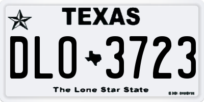 TX license plate DLO3723