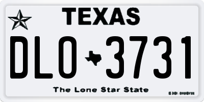 TX license plate DLO3731