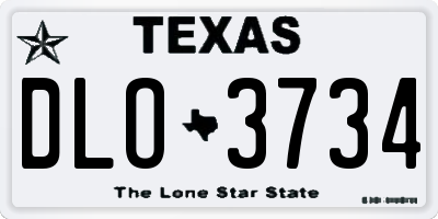 TX license plate DLO3734