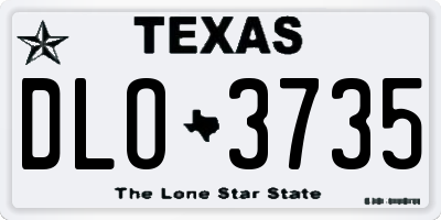 TX license plate DLO3735