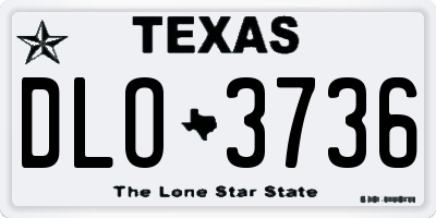 TX license plate DLO3736