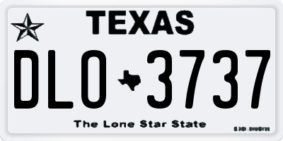 TX license plate DLO3737