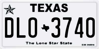 TX license plate DLO3740