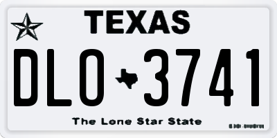 TX license plate DLO3741