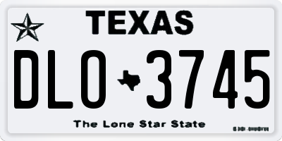 TX license plate DLO3745