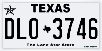 TX license plate DLO3746