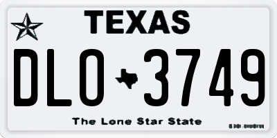 TX license plate DLO3749