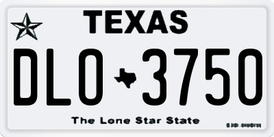TX license plate DLO3750