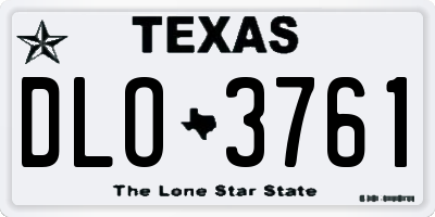 TX license plate DLO3761
