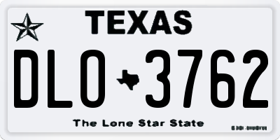 TX license plate DLO3762