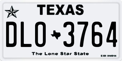 TX license plate DLO3764