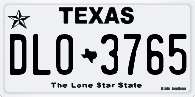 TX license plate DLO3765