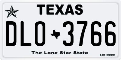 TX license plate DLO3766