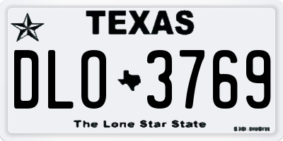 TX license plate DLO3769