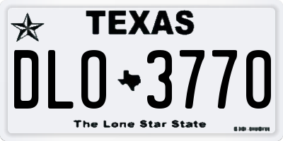 TX license plate DLO3770