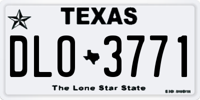 TX license plate DLO3771