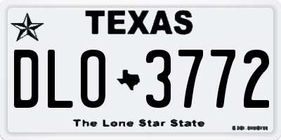 TX license plate DLO3772
