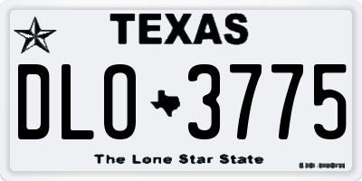 TX license plate DLO3775