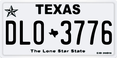 TX license plate DLO3776