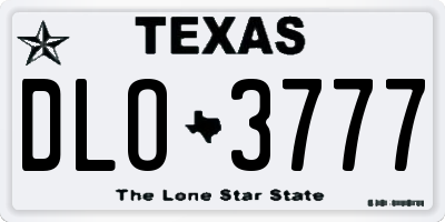 TX license plate DLO3777