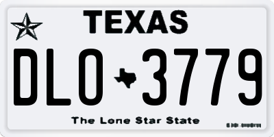 TX license plate DLO3779