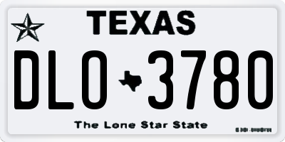 TX license plate DLO3780