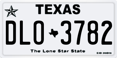 TX license plate DLO3782