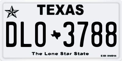 TX license plate DLO3788