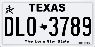 TX license plate DLO3789