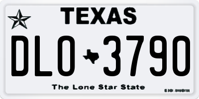 TX license plate DLO3790