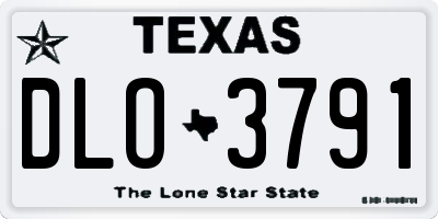 TX license plate DLO3791