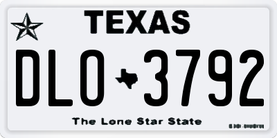 TX license plate DLO3792