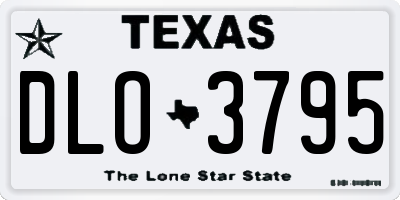 TX license plate DLO3795