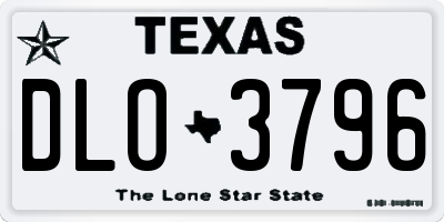 TX license plate DLO3796