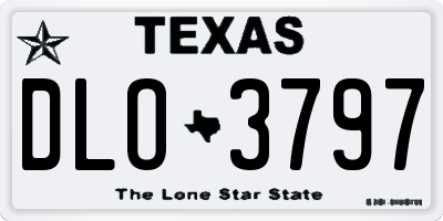 TX license plate DLO3797