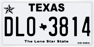 TX license plate DLO3814