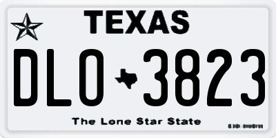 TX license plate DLO3823