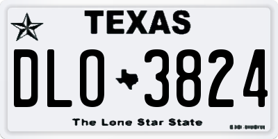 TX license plate DLO3824