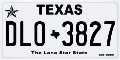 TX license plate DLO3827