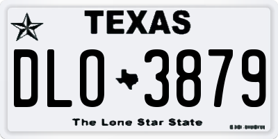 TX license plate DLO3879