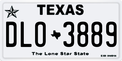 TX license plate DLO3889