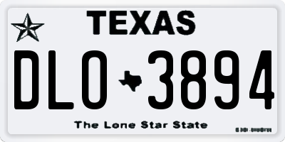 TX license plate DLO3894