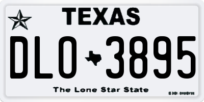 TX license plate DLO3895