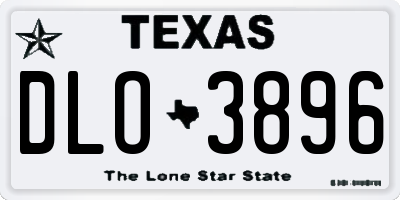 TX license plate DLO3896