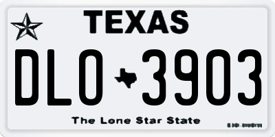 TX license plate DLO3903