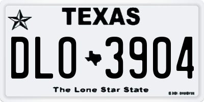 TX license plate DLO3904
