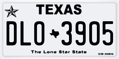 TX license plate DLO3905