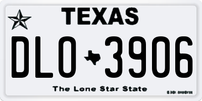 TX license plate DLO3906