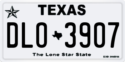 TX license plate DLO3907