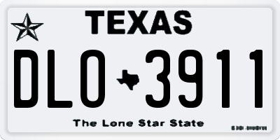 TX license plate DLO3911